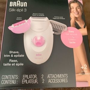 Braun Silk Épil 3 Epilator Hair Removal + 2 attachments New Model 5320